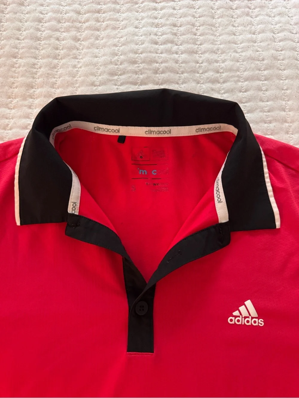 Adidas red Climacool Performance golf polo - Size s